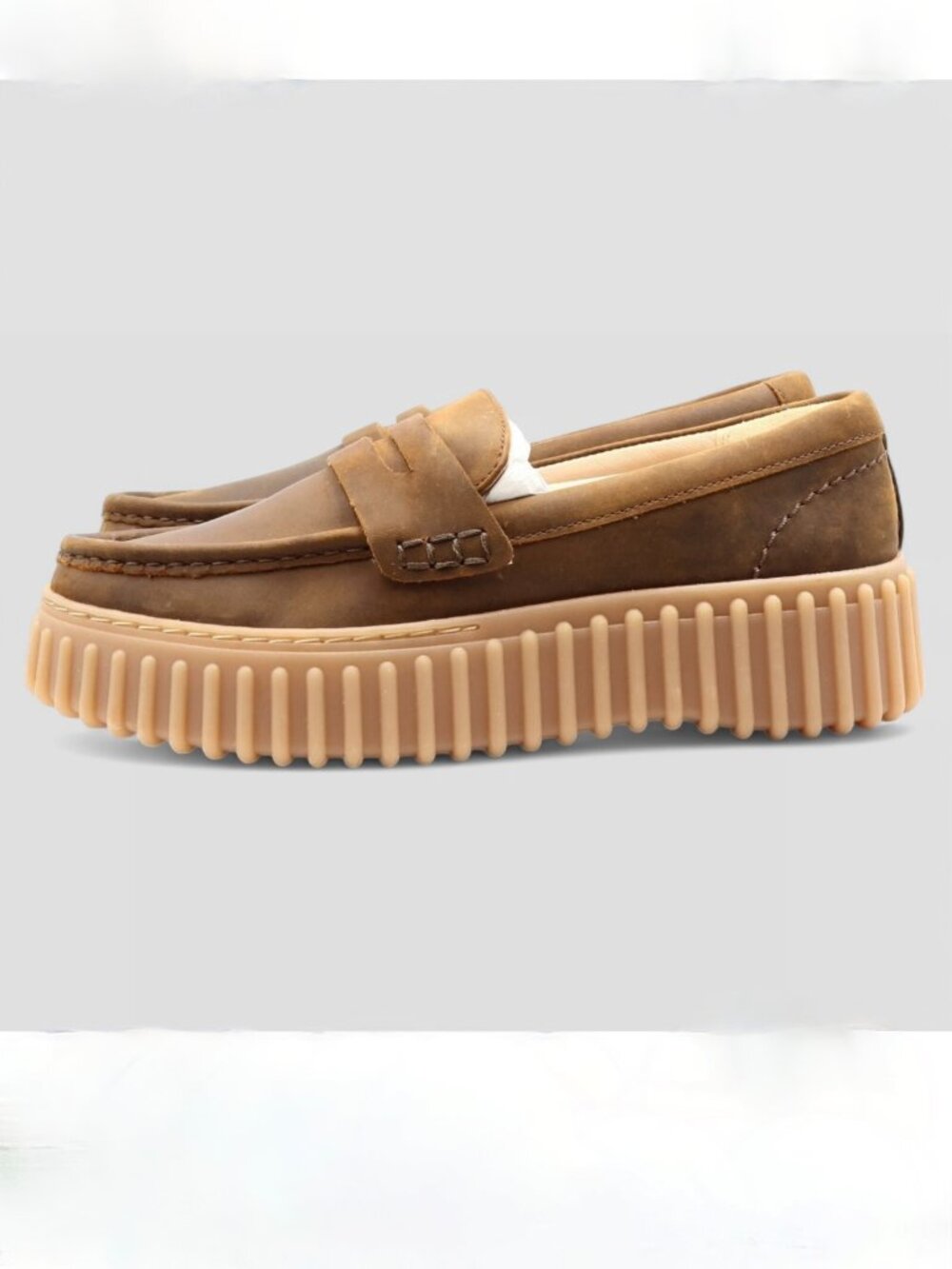 Clarks Torhill Platform Penny Loafers